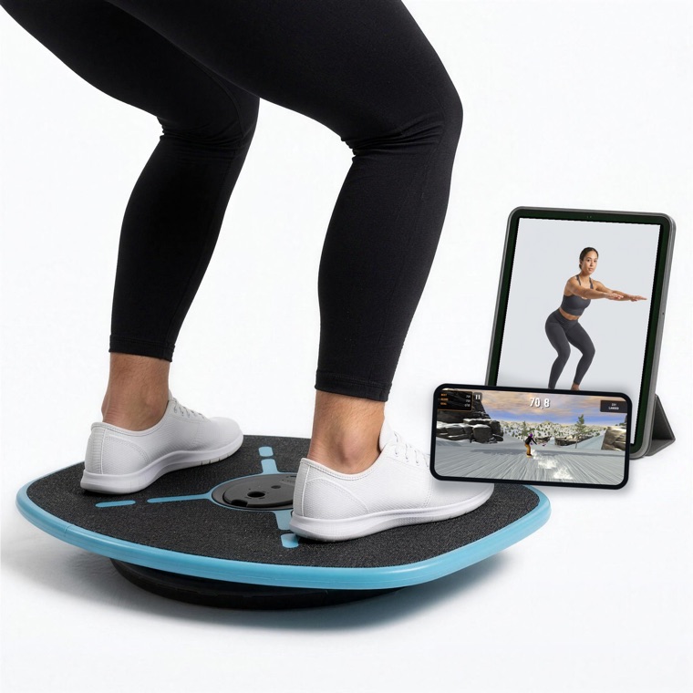 L-W1 Black leggings, white trainers